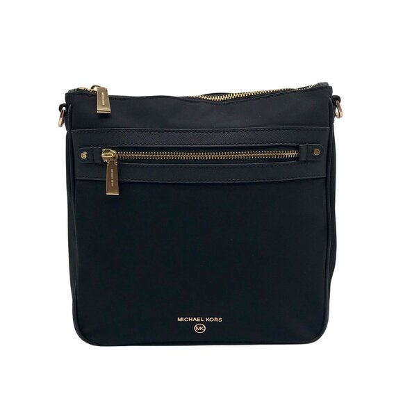 Michael Kors Black Nylon Jet Set Large Gabardine Messenger Bag - Picture 1 of 11